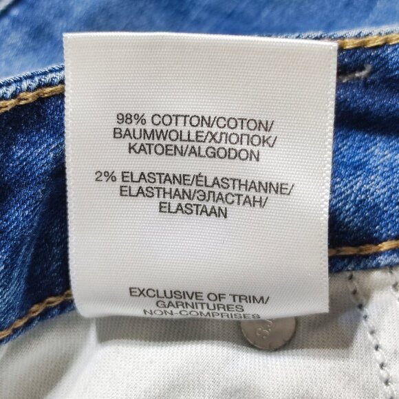 Silver Jeans Bermuda shorts women's size 34 denim blue colour Elyse straight - Picture 7 of 13